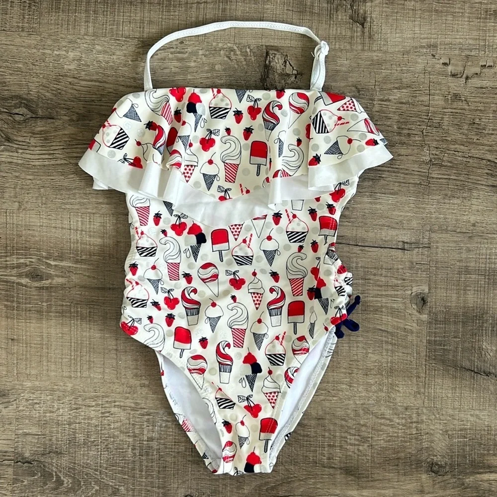 Tommy Bahama Toddler Girls Ice-Cream One-Piece Swimsuit Size 5